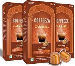 Coffeeza Caramel Flavoured Nespresso Coffee Capsules, Intensity - 7, Medium Roast Espresso Coffee, 30 count (Pack of 3) Nespresso Capsules (ORIGINALLINE ONLY) - Amazon.ae Price Tracker