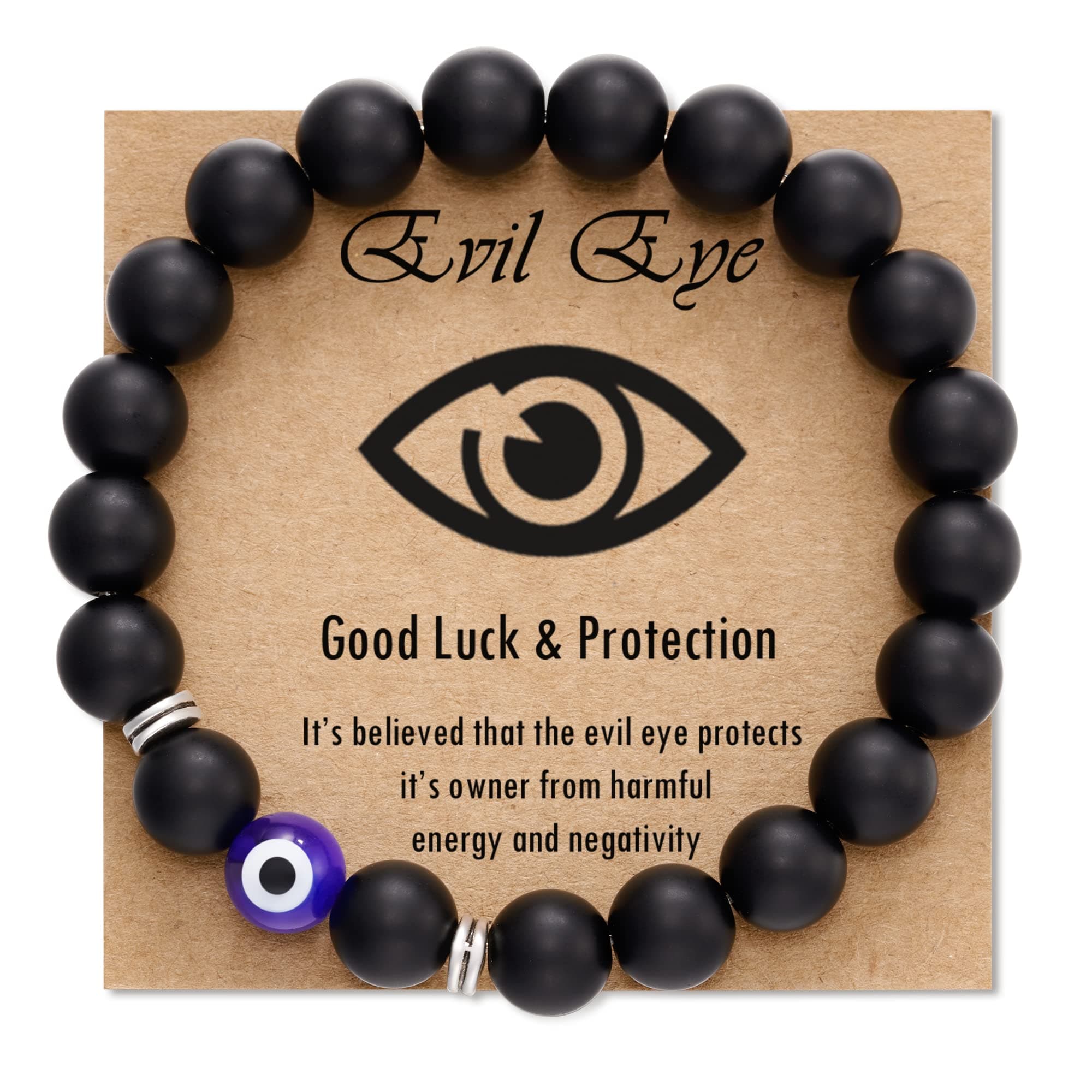 Glemay Evil Eye Bracelet for Men Natural Stone Bracelet Protection Good Luck Amulet for Boy on Amazon.ae - Price Tracker