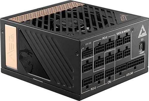 MSI MEG Ai1300P PCIE 5 & ATX 3.0 Gaming Power Supply - Full Modular - 80 Plus Platinum Certified 1300W - 100% Japanese 105°C Capacitors - Compact Size - ATX PSU على Amazon.ae - متتبع الأسعار