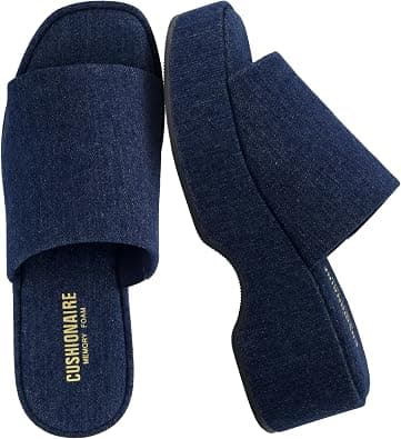 CUSHIONAIRE Women's Spin one band platform sandal with +Memory Foam على Amazon.ae - متتبع الأسعار