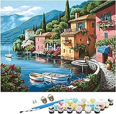 Mumoo Bear Painting by Number Kits for Adult, DIY Canvas Oil Painting Kit for Kids or Beginner with Paint brushes Acrylic Pigment Drawing Paintwork 16x20inch Without Frame (Sea view) - Amazon.ae Price Tracker