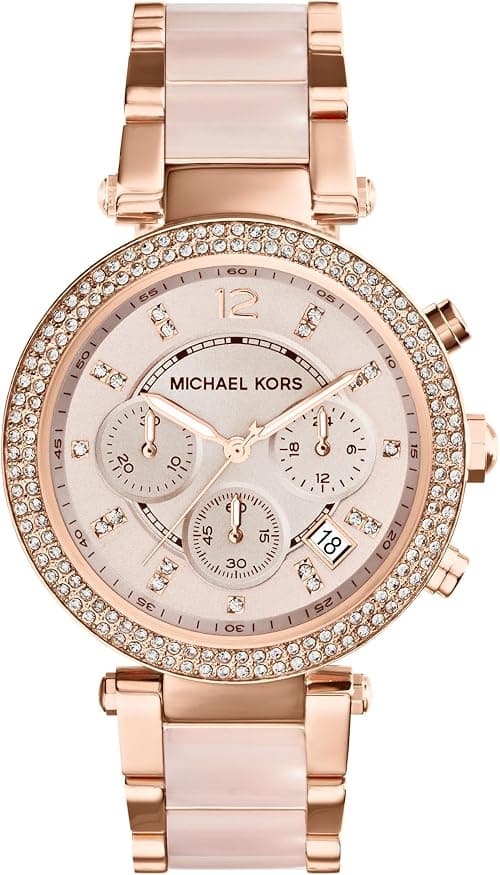 Michael Kors Parker Stainless Steel Watch With Glitz Accents on Amazon.ae - Price Tracker