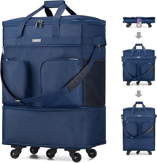 Hanke Suitcases with Wheels Expandable Foldable Luggage Bag Collapsible Rolling Travel Duffel Bag without Telescoping Handle on Amazon.sa - Price Tracker