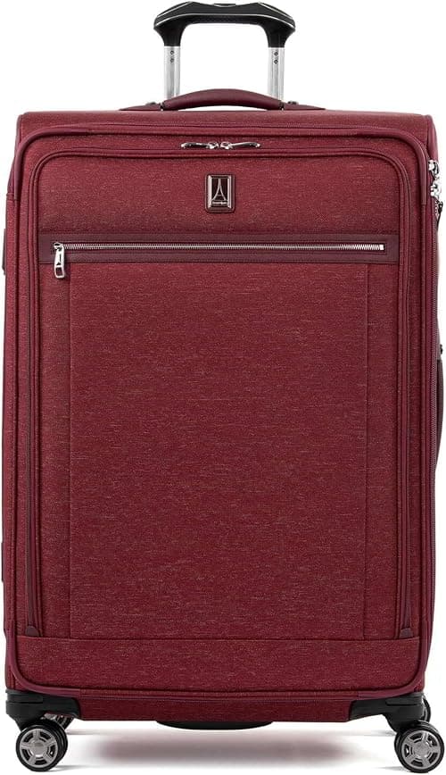 Travelpro Platinum Elite Softside Expandable Checked Luggage, 8 Wheel Spinner Large Suitcase, TSA Lock, Men and Women on Amazon.ae - Price Tracker