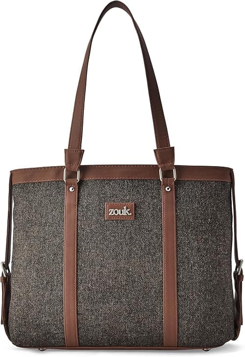 ZOUK Vegan Leather Women's Office Bag for 15.6 inch Laptop, MacBook على Amazon.ae - متتبع الأسعار