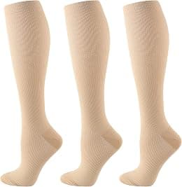 3 Pairs Compression Socks for Men Women - متتبع أسعار Amazon.sa