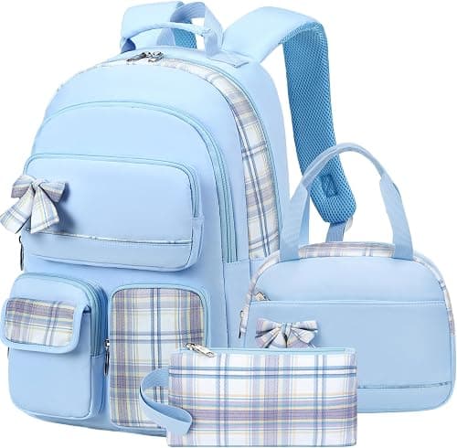 Girls Backpack,3pcs Backpacks with Lunch Box Pencil Case Set 15.6 Inch Laptop Bag Kids Kindergarten School Bookbag على Amazon.ae - متتبع الأسعار
