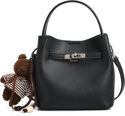 Ladies' wallet, light luxury bucket bag, lychee patterned handbag, high-end sense, one shoulder versatile crossbody bag on Amazon.ae - Price Tracker
