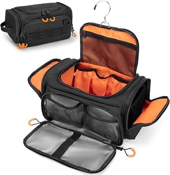 Tactical Toiletry Bag for Men, Hanging Hygiene Bag, Travel Dopp Kit, Black, 11.6 x 7 x 5.5 inches, Tactical on Amazon - Best Deal Finder
