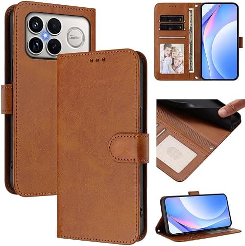 Case Compatible with Xiaomi Poco F8 Ultra 5G,Compatible with Redmi K90 Pro Max 5G Lanyard Card Slot Wallet Magnetic Clasp Flip Stand Cover Brown على Amazon.ae - متتبع الأسعار