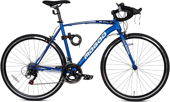 Mogoo Bolt 700C Road Bike, 14 Speed Shimano Drivetrain, Lightweight Steel Frame Adult Racing Bicycle, Kenda Tires, Caliper Brakes, Cycle For Men Women, Bicycle-Men Adult on Amazon - Best Deal Finder