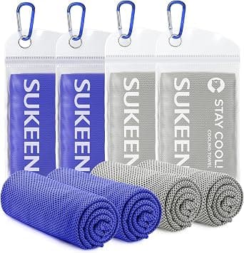 Sukeen Cooling Towel 4 Pack, Cooling Towels for Neck and Face, Microfiber Best Cooling Towels, Soft Breathable Sweat Towel for Workout, Yoga, Golf, Gym, Camping, Sport, Running(40" x 12") on Amazon.ae - Price Tracker