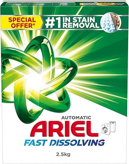 Ariel Fast Dissolving Laundry Detergent Powder, 2.5 KG on Amazon.ae - Price Tracker