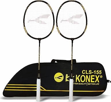 Konex Aluminium Badminton Racquet | Optimized String Tension, Ergonomic Grip & Durable Frame | Full Cover Included - (Pack of 2) on Amazon.ae - Price Tracker
