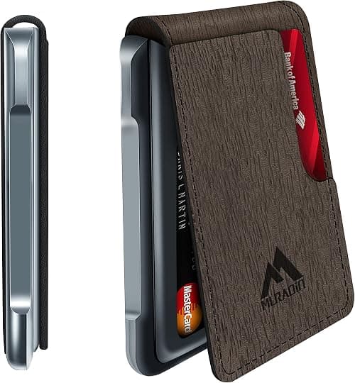 MURADIN Mens Wallet Tactical Bifold Wallets for Men Metal RFID Blocking Aluminum Money Cards Holder Gifts for Men on Amazon.ae - Price Tracker