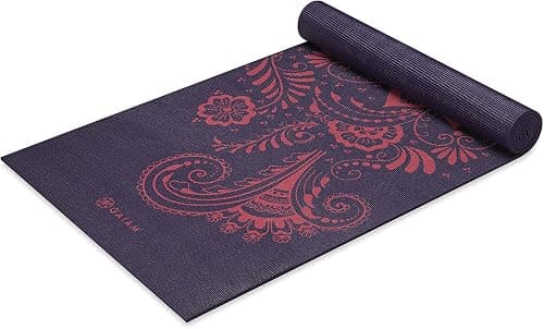 Gaiam Yoga Mat - Premium 6mm Print Extra Thick Non Slip Exercise & Fitness Mat for All Types of Yoga, Pilates & Floor Workouts (68"L x 24"W x 6mm Thick) on Amazon.sa - Price Tracker