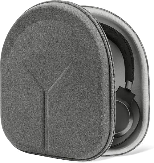 Geekria Shield Microfiber Headphone Case for Sony WH-1000XM5/1000XM4, Soundcore Space Q45, Q35, JBL Tour ONE M3/M2, Hard Shell Travel Case with Plush Interior and Cable Storage (Grey) على Amazon.ae - متتبع الأسعار