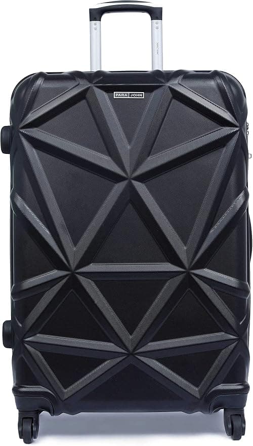 Parajohn Matrix Series 1 Piece Durable Lightweight Medium Size 23 inches Carrying 20KG Material-ABS 8 Wheels Hardsided Travel Suitcase - Black على Amazon.ae - متتبع الأسعار