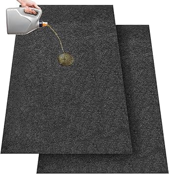 Nalacal Oil Spill Mat, 90 X 150 Cm Garage Floor Mat Under Car Driveway Mats Leaks Absorbent Pad, Reusable, Washable, Durable, Protects Surfaces,Waterproof Backing, Black(2 Pcs) on Amazon.ae - Price Tracker