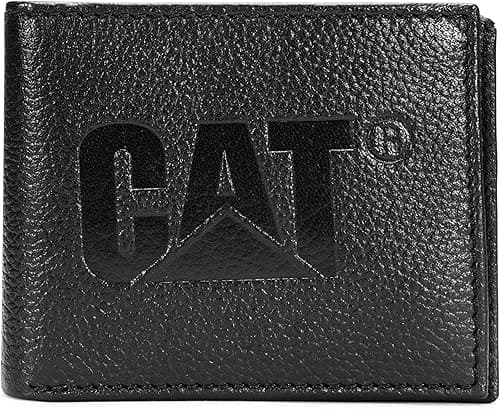 Caterpillar Men's Leather Bifold Wallet with ID Window, Men s Leather Passcase, Coal, One Size on Amazon.ae - Price Tracker
