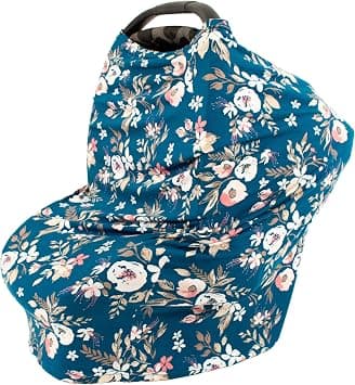 Bebe au Lait 5-in-1 Multi-Use Cover: Nursing Covers for Breastfeeding, Infinity Scarf, Nursing Shawl, Car Seat Cover, Shopping Cart Cover, Carrier Cover, Privacy Nursing Cover- Midnight Floral على Amazon.ae - متتبع الأسعار