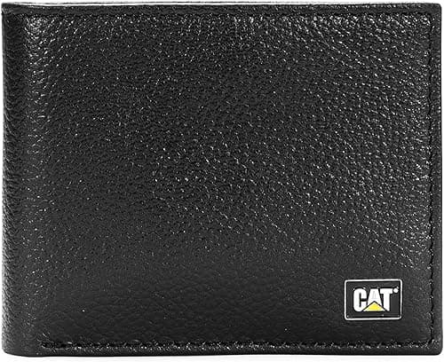 Caterpillar Men's Leather Bifold Wallet with ID Window, Men s Leather Passcase, Black, One Size on Amazon.ae - Price Tracker
