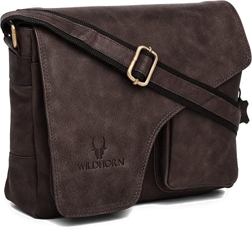 WildHorn Men Leather Messenger Bag Luggage- Messenger Bag (pack of 2) on Amazon.ae - Price Tracker