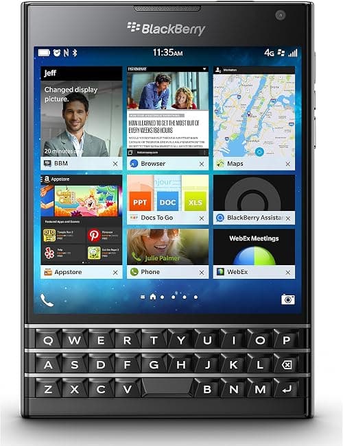 BlackBerry - Passport 32GB Factory Unlocked (SQW100-1) GSM 4G LTE Smartphone - Black (International Version, QWERTZ Keyboard) on Amazon.ae - Price Tracker