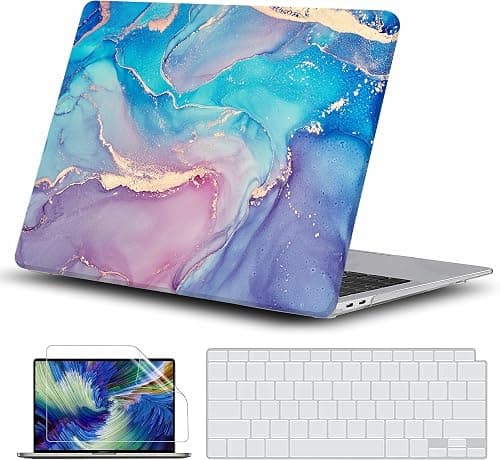 GVTECH For MacBook Pro 13 inch Case 2024 2023-2016 M1 M2 A2338 A2289 A2251 A2159 A1706 A1989, Plastic Protective Hard Shell Cover, Keyboard Cover & Screen Protector, Design01 على Amazon.ae - متتبع الأسعار