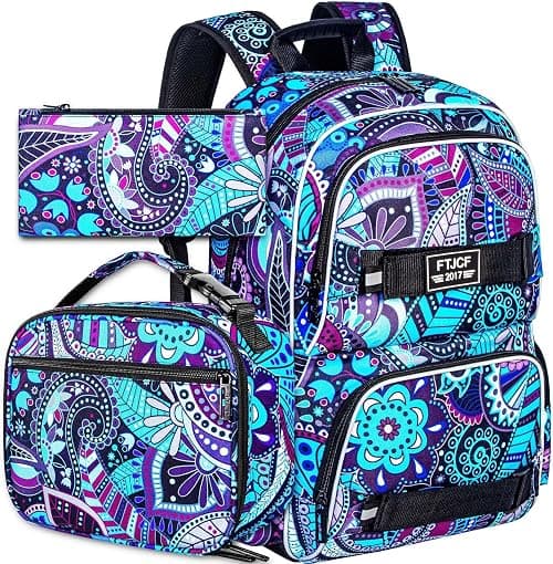 gxtvo 3PCS Girls Backpack, Water Resistant Womens School Bag With Lunch Box, 17 Inch Bookbag Set for College Teenagers. on Amazon.ae - Price Tracker