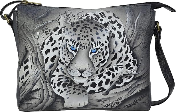 Anna by Anuschka Hand Painted Leather Women's Slim Medium Crossbody on Amazon.ae - Price Tracker
