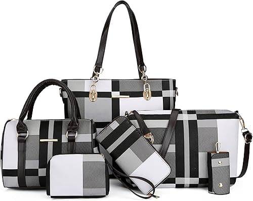 2E-youth womens Purses and Handbags Set tote handbag satchel shoulder bag purse on Amazon.ae - Price Tracker