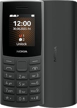 Nokia 105 4G Edition (2023) Feature Phone with Dual SIM, 1.8 Inch Display, 1450 mAh Battery, 48 MB RAM / 128 MB ROM, Expandable Memory, 3.5 mm Headphone Jack, FM Radio - Charcoal على Amazon.ae - متتبع الأسعار