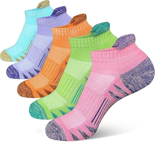 Ankle Socks for Women, Anti-Blister Thick Cushioned Wicking Odor Resist Athletic Running Sports Low Cut No Show Socks - 5 Pairs on Amazon - Best Deal Finder
