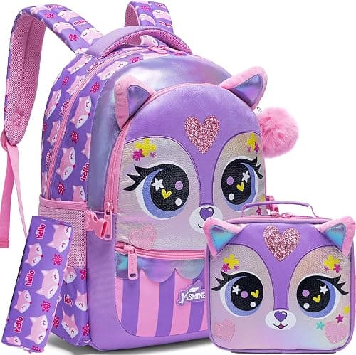 Kids Backpacks for Girls School Bag with Lunch Box School Backpack for Girls Set Cute Bookbag for Kindergarten on Amazon.ae - Price Tracker