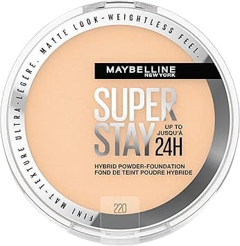 Maybelline Super Stay Up to 24HR Hybrid Powder-Foundation, Medium-to-Full Coverage Makeup, Matte Finish, 220, 1 Count on Amazon.ae - Price Tracker