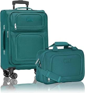 U.S. Traveler Rio Lightweight Carry-On Suitcase 20" Softside Expandable Design, Durable, Business and Travel, Teal, 4 Wheel on Amazon - Best Deal Finder