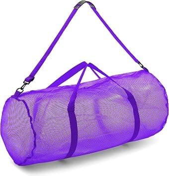 Champion Sports Mesh Duffle Bag with Zipper and Adjustable Shoulder Strap, 15” x 36” - Multipurpose, Oversized Gym Bag for Equipment, Sports Gear, Laundry - Breathable Mesh Scuba and Travel Bag on Amazon - Best Deal Finder