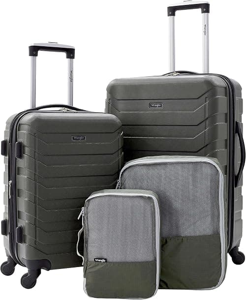 Wrangler 4 Piece Luggage and Packing Cubes Set on Amazon - Best Deal Finder