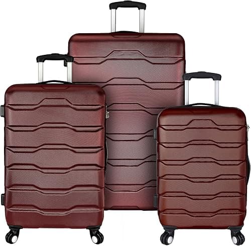 Elite Luggage Omni Hardside Spinner Luggage, Red, 3-Piece Set on Amazon.ae - Price Tracker