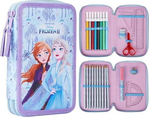 Disney Stitch Pencil Case with Stationery for Girls Frozen Filled Pencil Case School Supplies Colouring Pencils Coloured Markers Stitch Gifts for Girls on Amazon.ae - Price Tracker