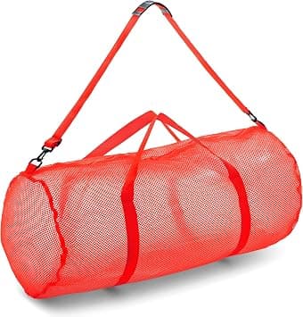 Champion Sports Mesh Duffle Bag with Zipper and Adjustable Shoulder Strap, 15” x 36” - Multipurpose, Oversized Gym Bag for Equipment, Sports Gear, Laundry - Breathable Mesh Scuba and Travel Bag on Amazon - Best Deal Finder