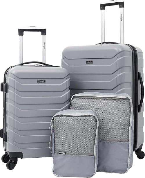 Wrangler 4 Piece Luggage and Packing Cubes Set on Amazon - Best Deal Finder