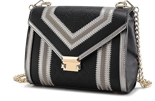 MKF Collection Crossbody Bag for Women, Vegan Leather Designer Crossover Lady Handbag Small Messenger Purse By MiaK on Amazon.ae - Price Tracker
