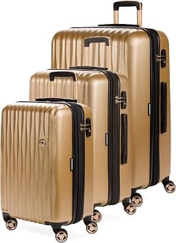 SwissGear 7272 Energie Expandable Hardside Luggage with Spinner Wheels and TSA Lock, Gold, 3-Piece Set (19/24/27) on Amazon.ae - Price Tracker