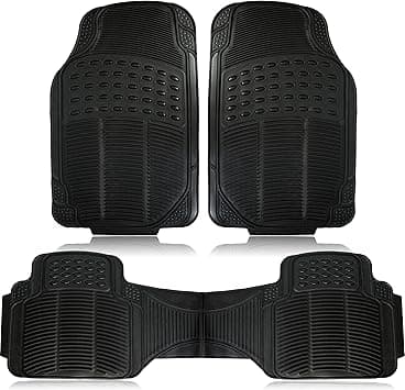 PINKE Universal Automotive Floor Mats, Trimmable Automotive Foot Pads, Heavy Duty Front and Rear Black Floor Mats, fits Most Cars, SUVs, and Trucks, All Weather Protection, Waterproof, 3pc, Black on Amazon.ae - Price Tracker
