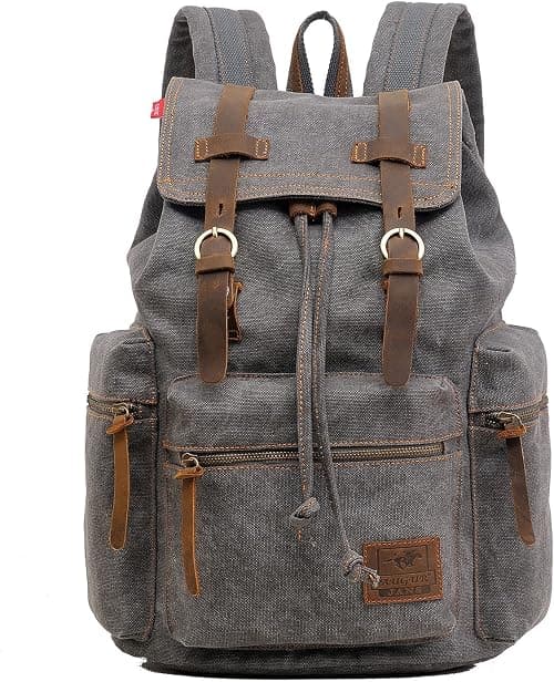 AUGUR High Capacity Canvas Vintage Backpack - for Camping Hiking Travel 12-17" Laptop on Amazon.ae - Price Tracker
