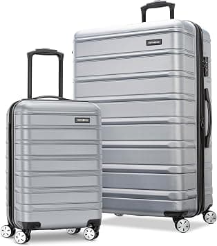 Samsonite Omni 2 Hardside, ARCTIC SILVER, 2-Piece Set (Carry-on/Large), Omni 2 Hardside Expandable Luggage With Spinner Wheels 2-piece Set (Carry-on/Medium) على Amazon.ae - متتبع الأسعار