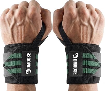 DMoose® Wrist Wraps for Weightlifting 18" - Heavy Duty Gym Wrap with Hand Thumb Loop for Support & Pain Relief, USPA Approved Powerlifting on Amazon.ae - Price Tracker