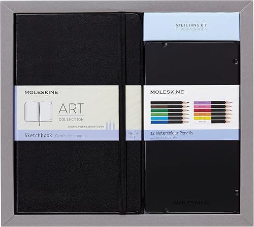 Moleskine 13 x 21 cm Drawing Kit Notebook for Sketches and 12 Watercolor Pencils in 12 Different Shades on Amazon - Best Deal Finder